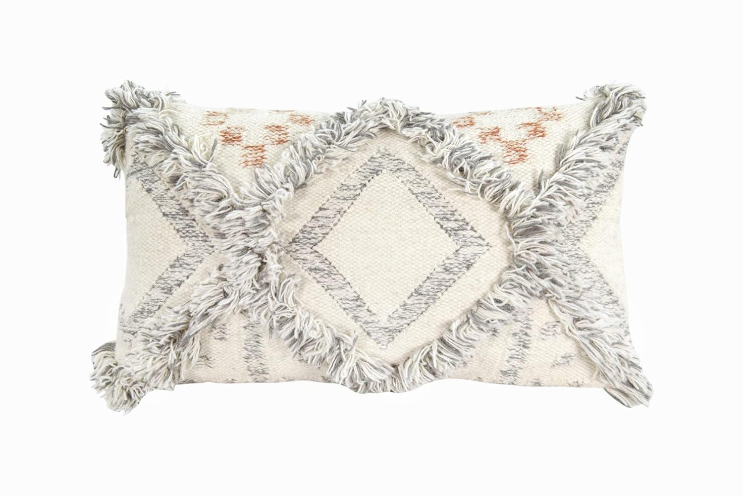 Creative Co-Op Fringed Throw Pillow