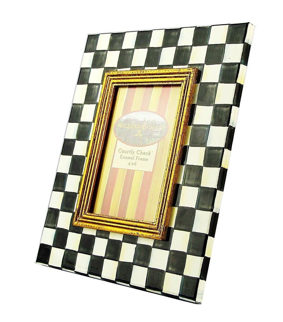 Classic Black and Gold Trim 4x6 Tabletop Photo Frame