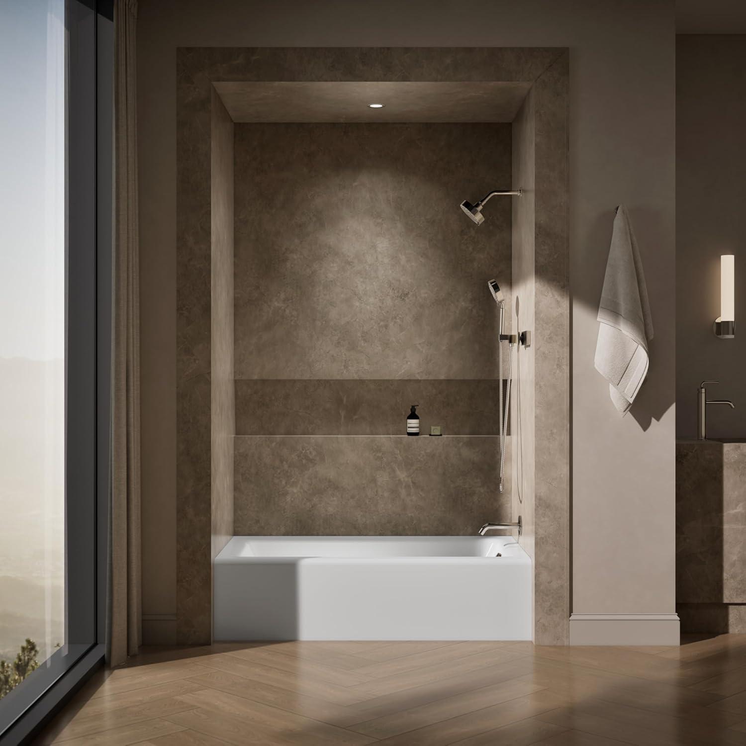 Kohler Avec 60 In. X 32 In. Alcove Bath, Right Drain K-25831-RA-0