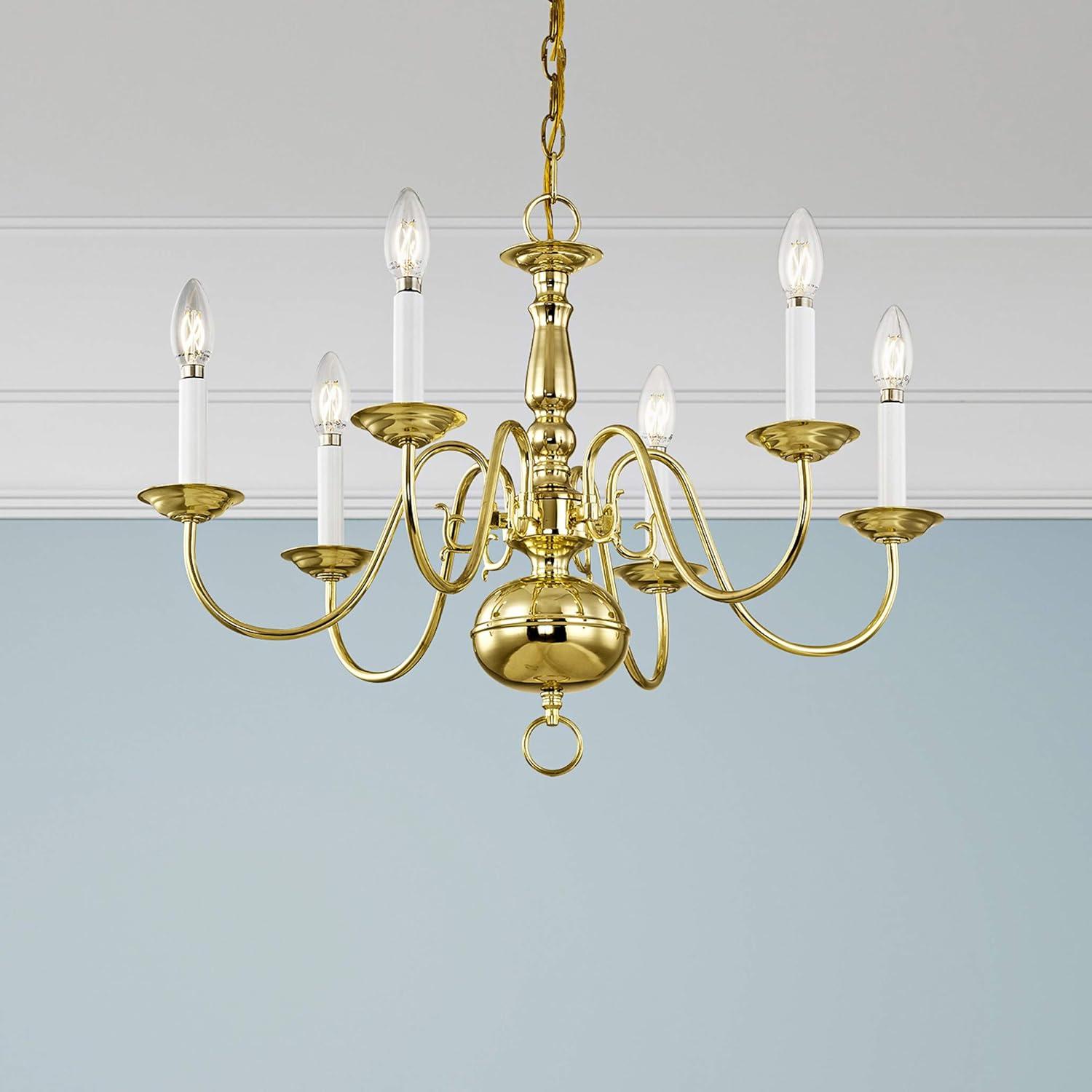 Livex Williamsburgh Chandelier in Polished Brass