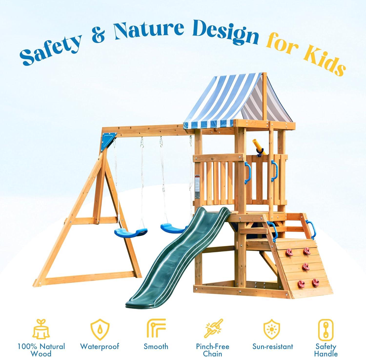 ROBUD Swing Set with 2 Swing(s)