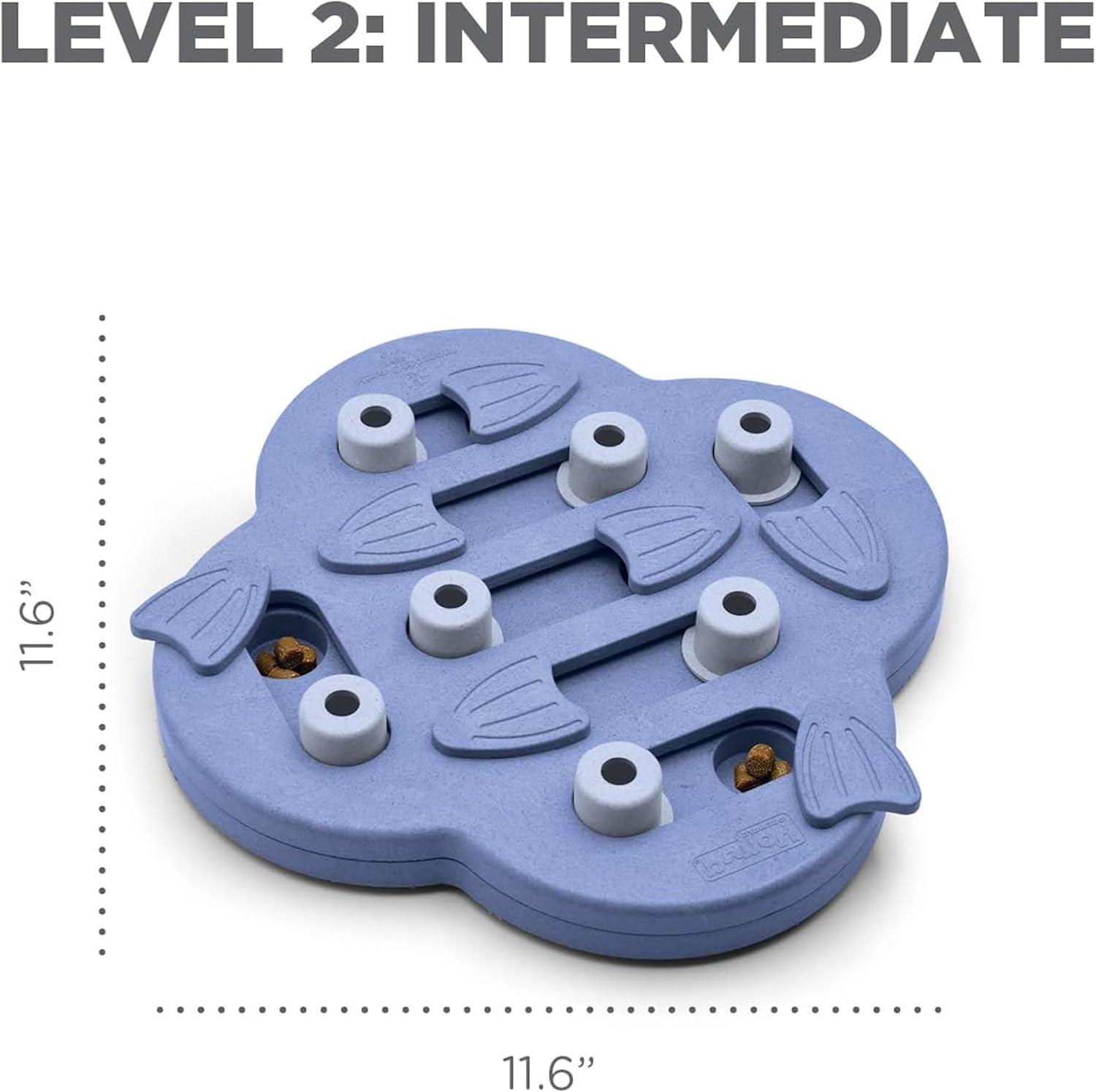 Blue Composite Interactive Dog Treat Puzzle Dispenser