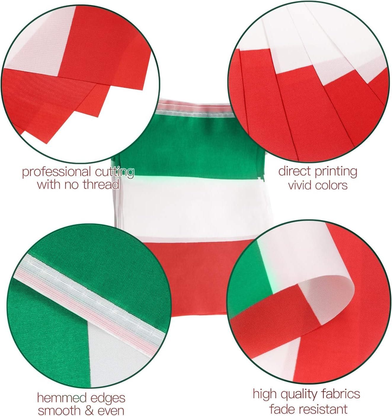 Anley Italy Italian Republic String Pennant Flags - Patriotic Events 2nd of June National Day Decoration Sports Bars - 33 Feet 38 Flags