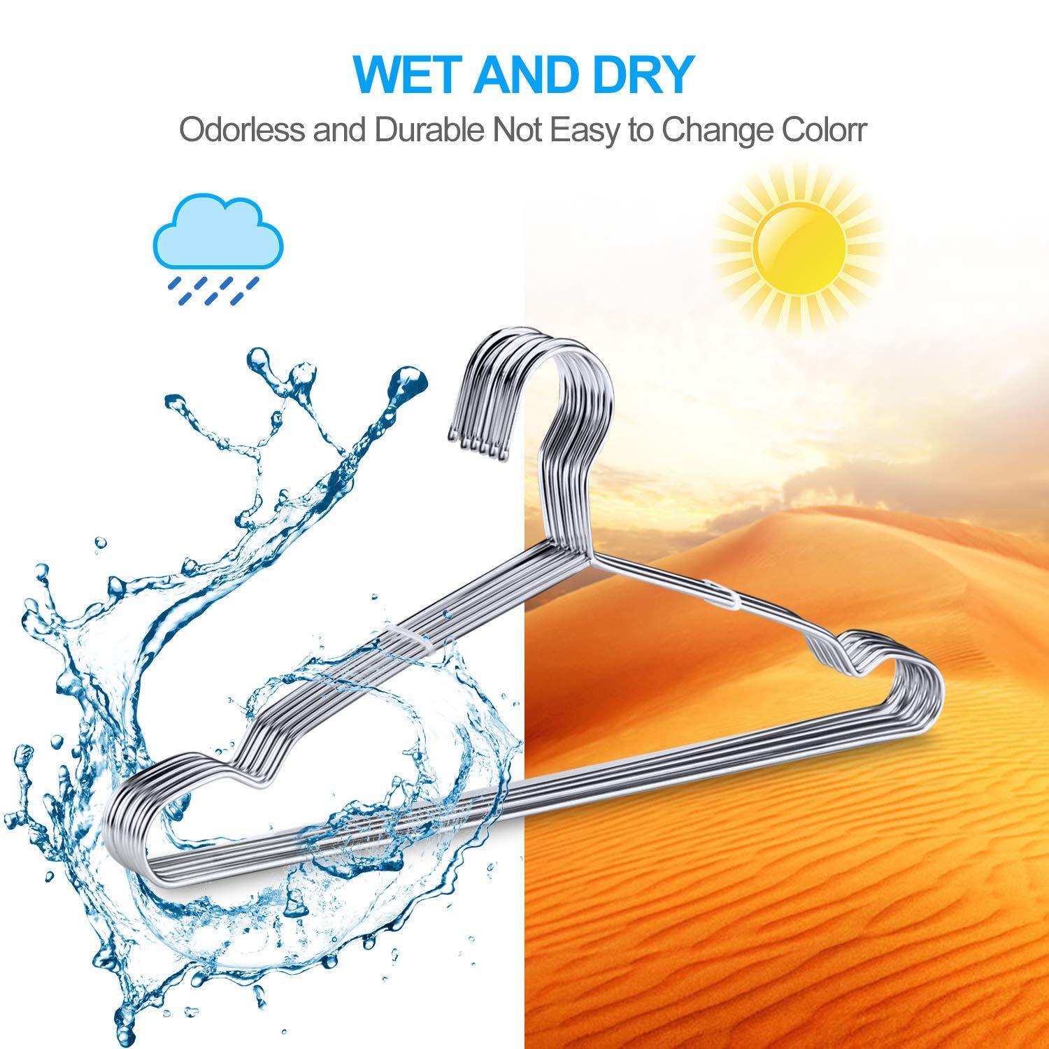 Hokku Designs Wire Hangers Coat Hangers Strong Heavy Duty Metal Hangers 16.5 Inch Ultra Thin Space Saving Clothes Hangers,(Sliver/50 Pack )