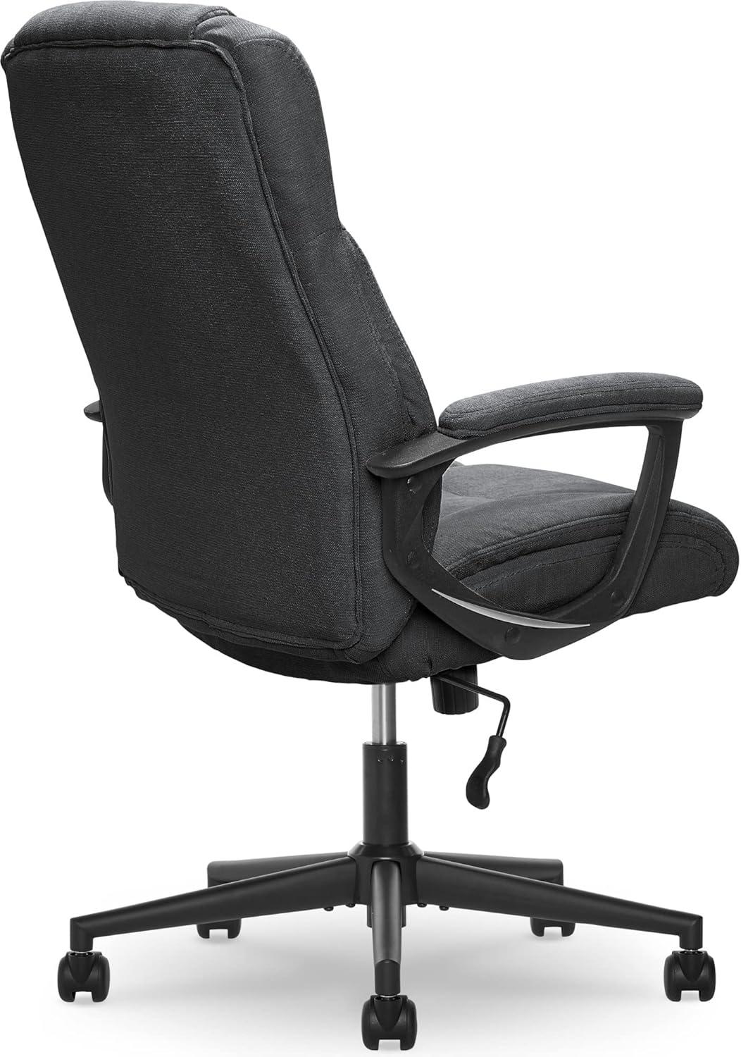 Style Hannah II Office Chair Midnight Black - Serta: Executive, Microfiber, 400 lbs Capacity