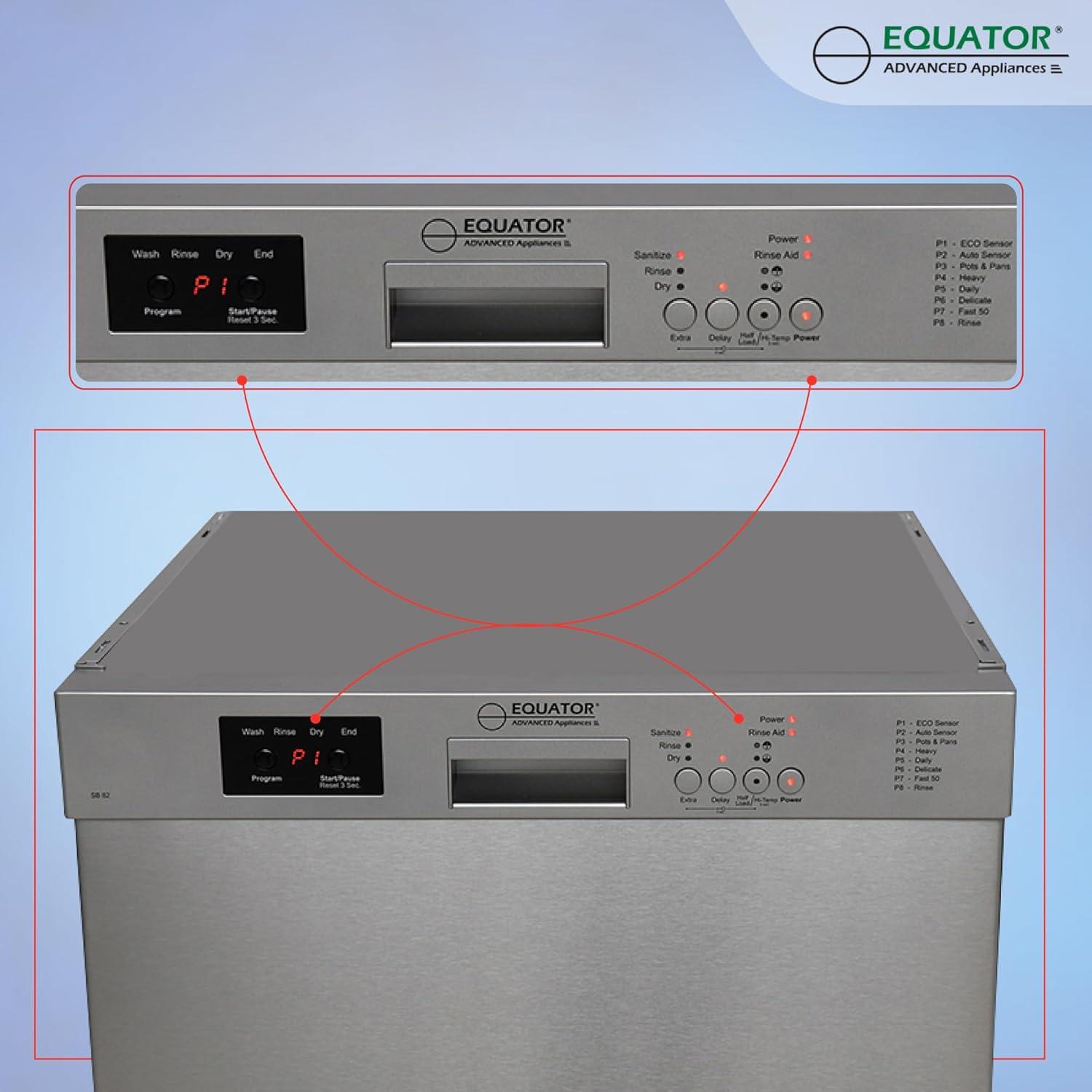 Equator Europe 24" Built in 14 place Dishwasher in Stainless