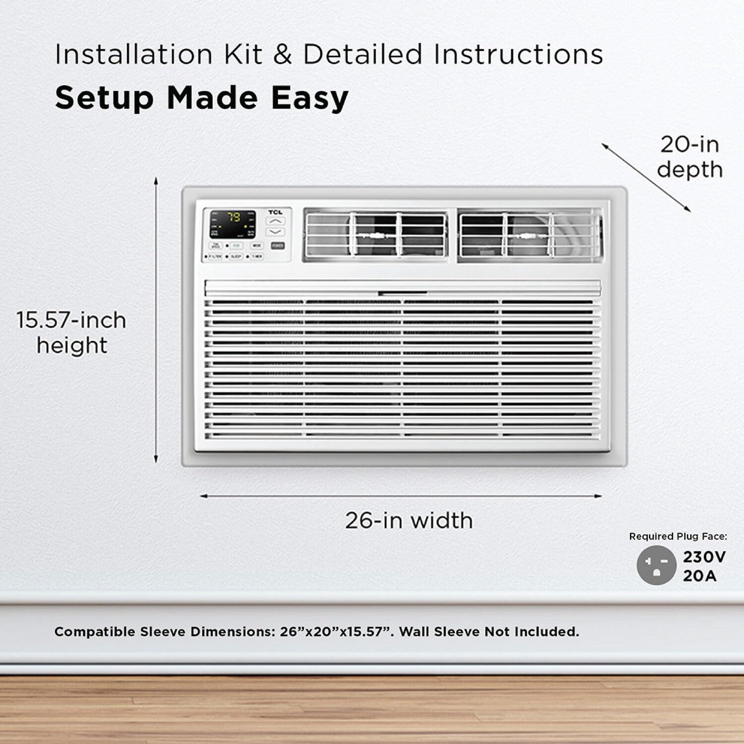 TCL TCL 8,000 BTU Smart Through-the-Wall Air Conditioner with Heat