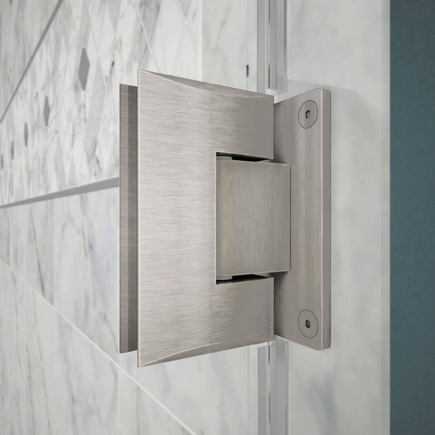 Unidoor 34" W x 72" H Hinged Frameless Shower Door with Clearmax™ Technology