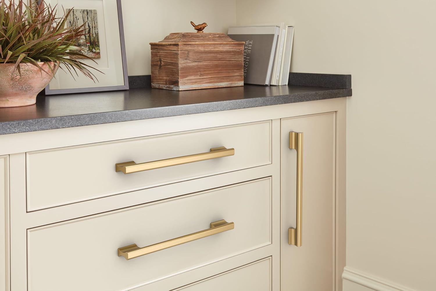 Amerock Status 8-13/16 inch (224mm) Center-to-Center Champagne Bronze Cabinet Pull