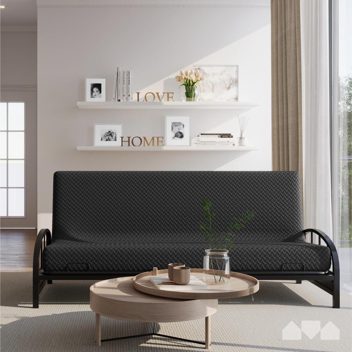 Milliard Full Size Memory Foam Futon Mattress, Black