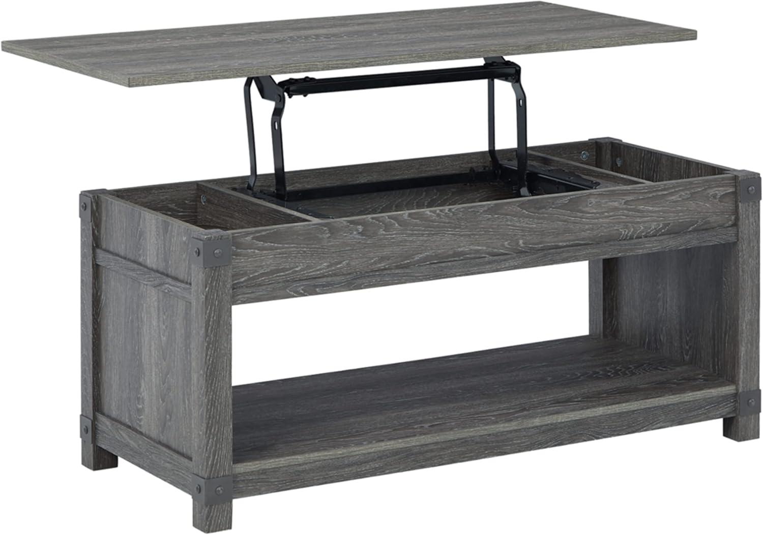 Signature Design by Ashley Casual Freedan Lift-Top Coffee Table  Grayish Brown