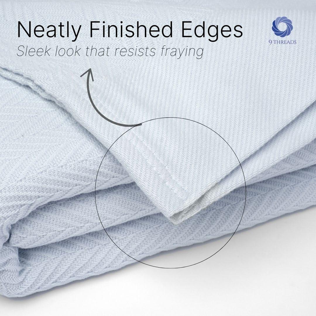 Eddie Bauer Herringbone Cotton Reversible Blanket