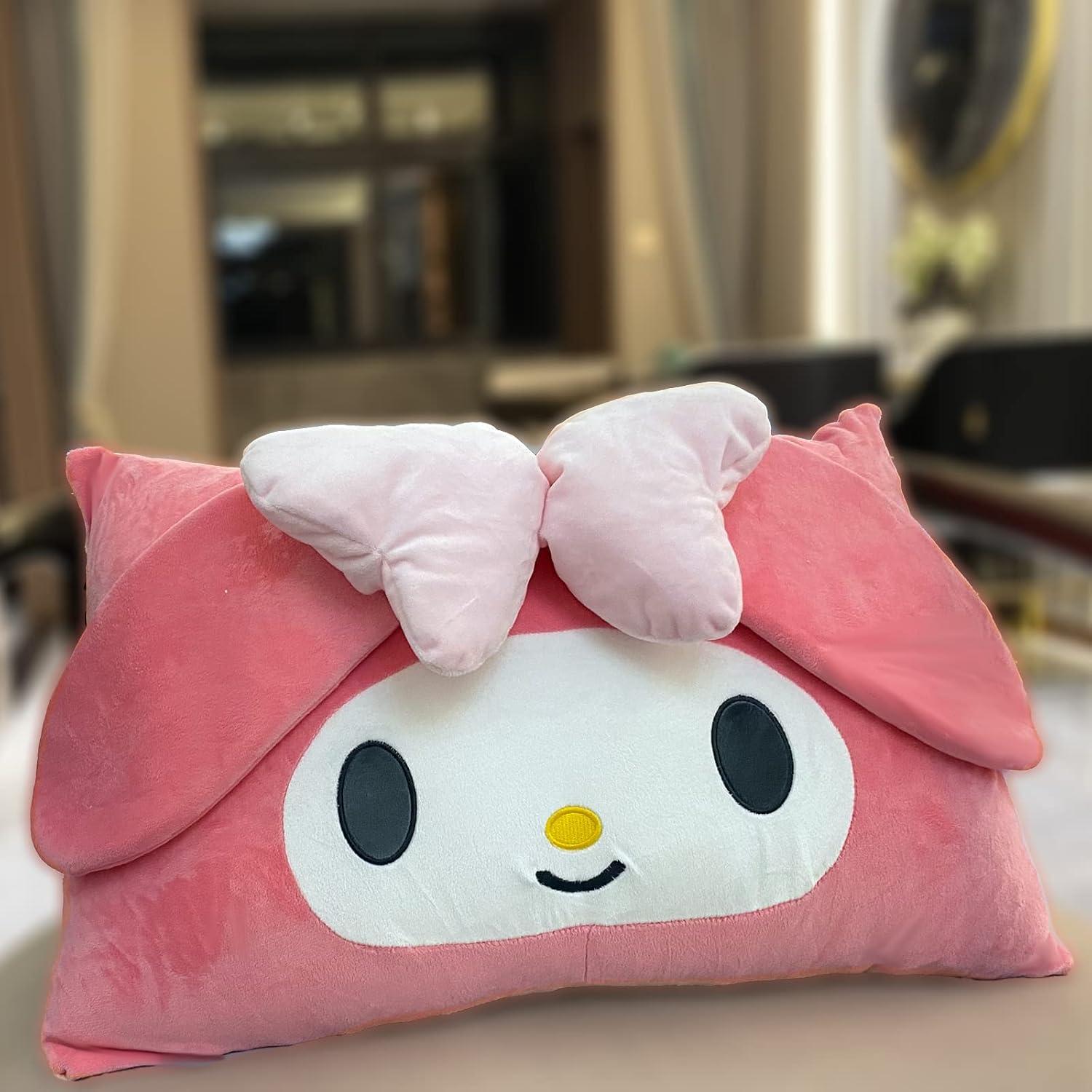 Teyeuf Kawaii Pillowcase,Cotton Pillowcases,Cute Pillow,Cute Girl Plush Pillow Slips,for Dormitory Decorative Bedroom Livingroom, 62×42CM
