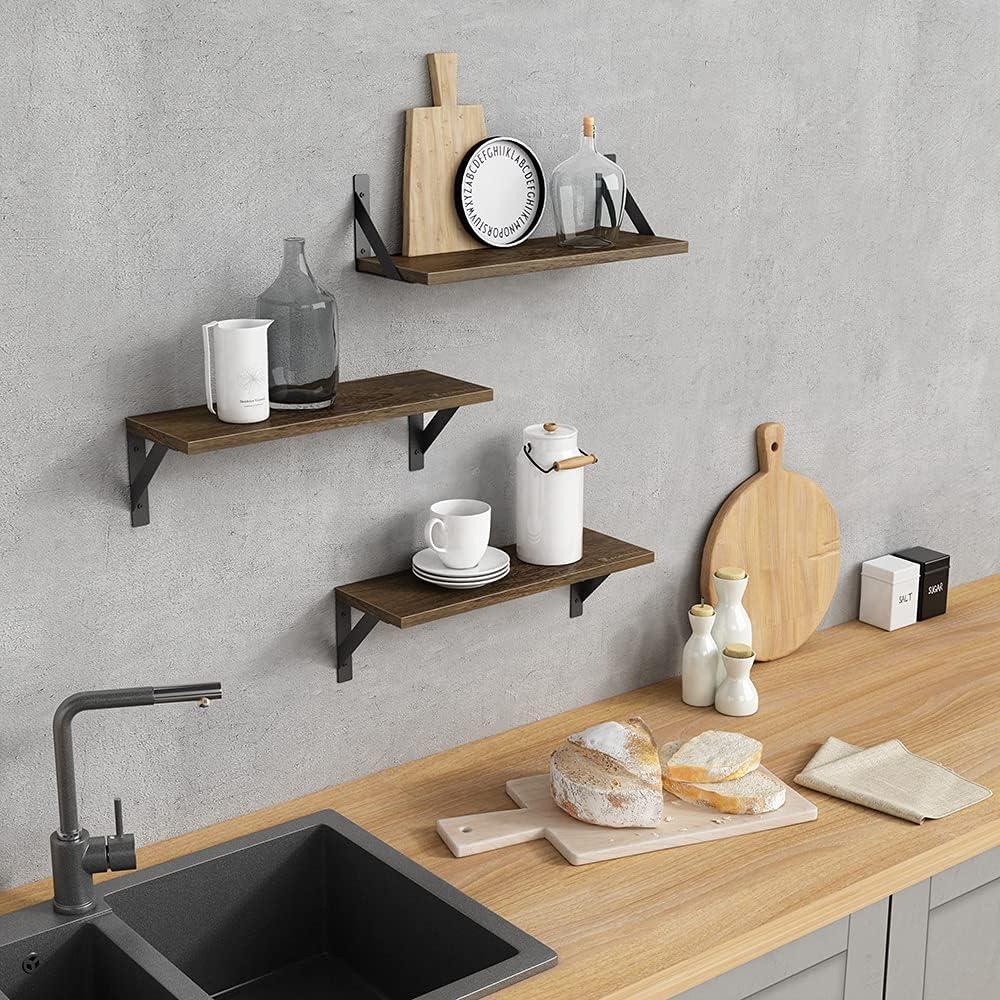 3 Piece Wood Floating Shelf