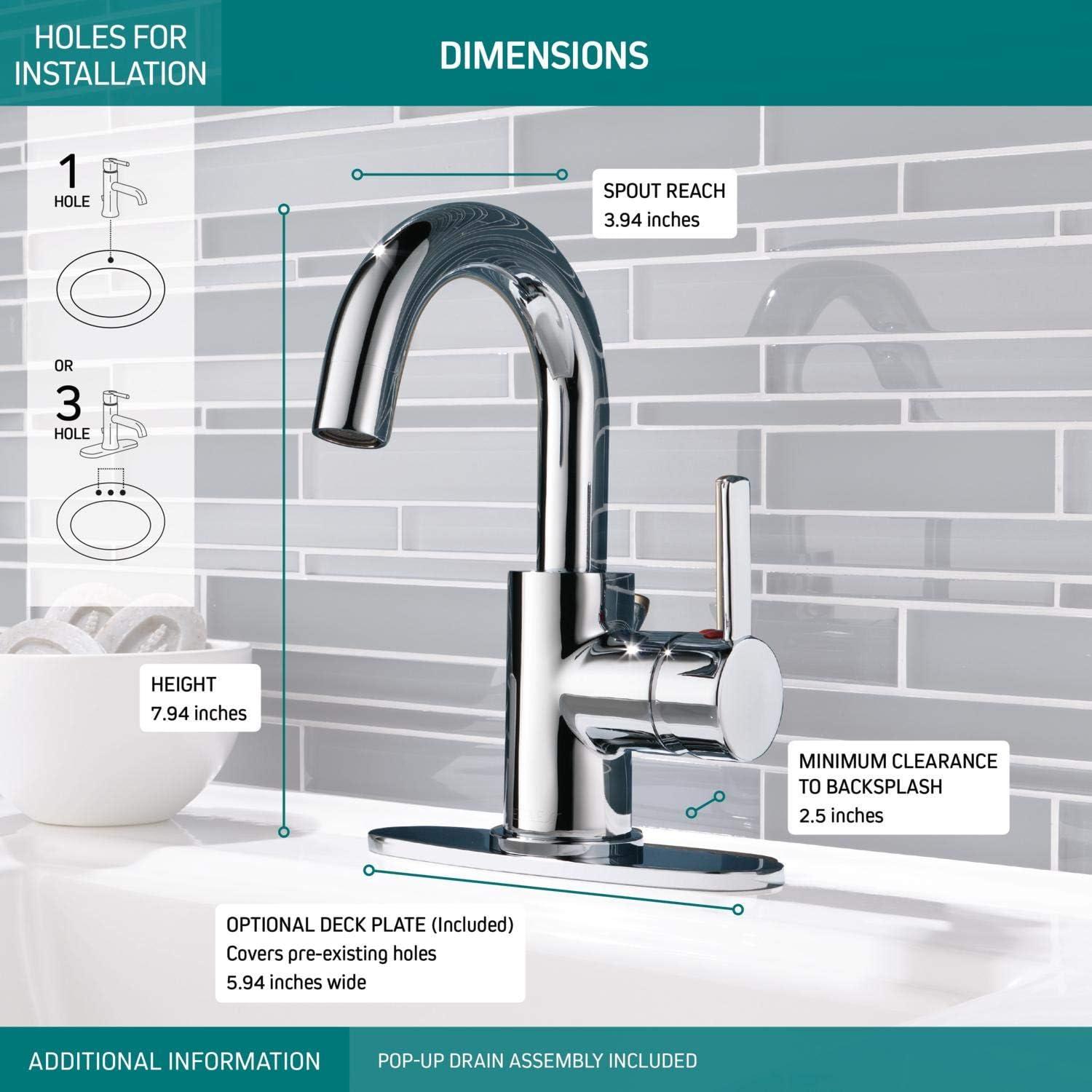 Precept Centerset Single-handle Bathroom Faucet with Drain Assembly