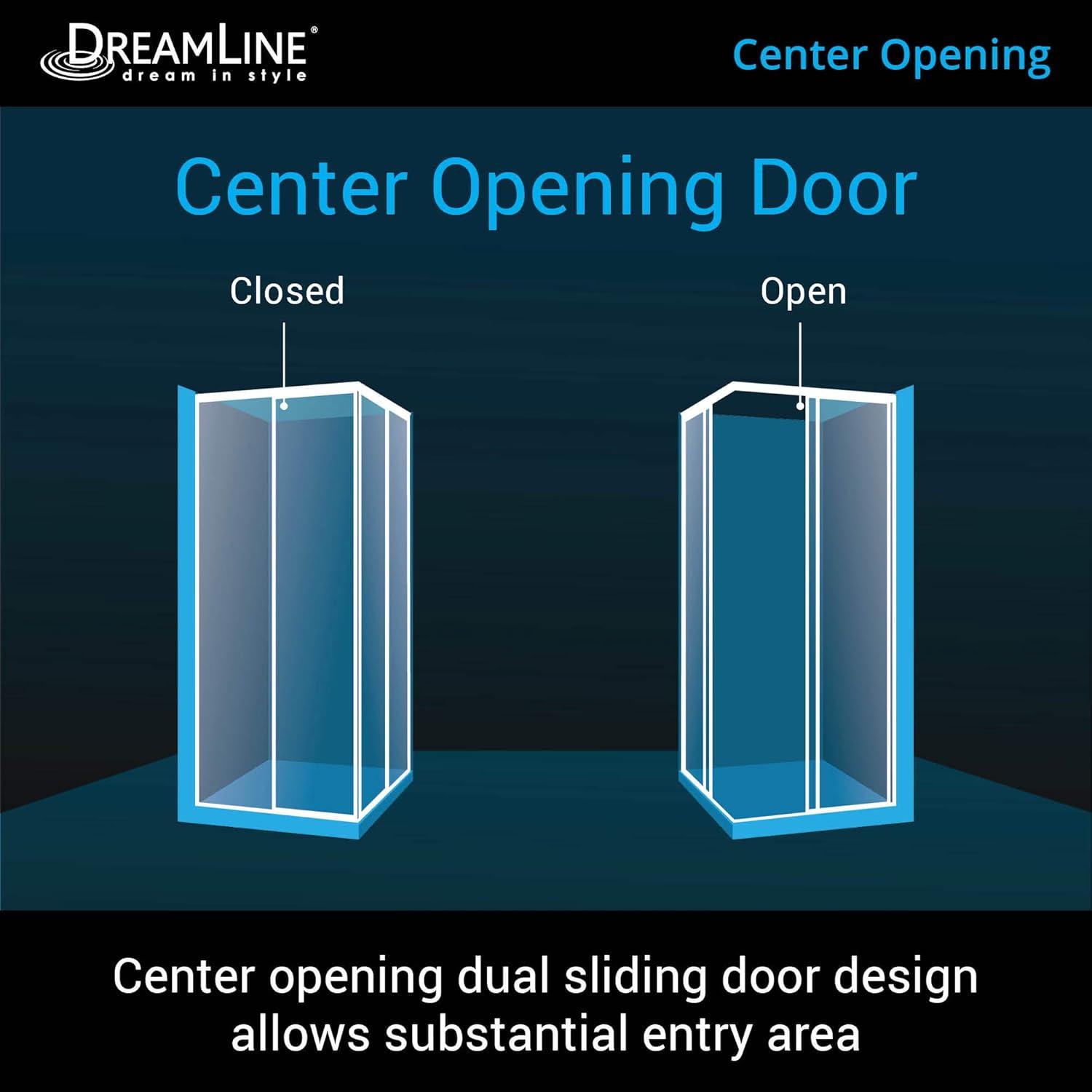 DreamLine Cornerview 36 in. D x 36 in. W x 74 3/4 in. H Framed Sliding Shower Enclosure