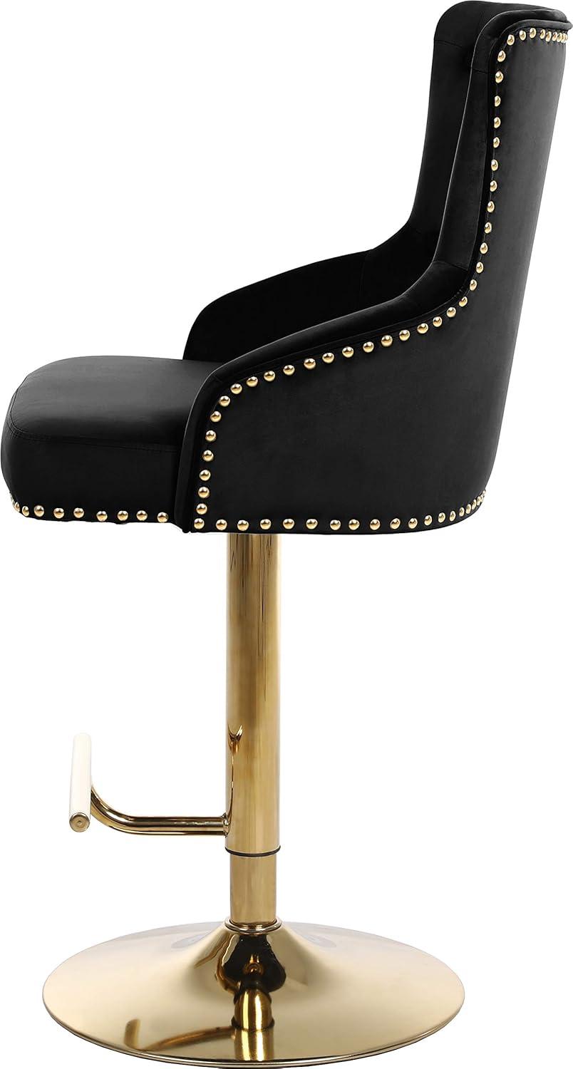 Meridian Furniture Claude Black Velvet Adjustable Stool