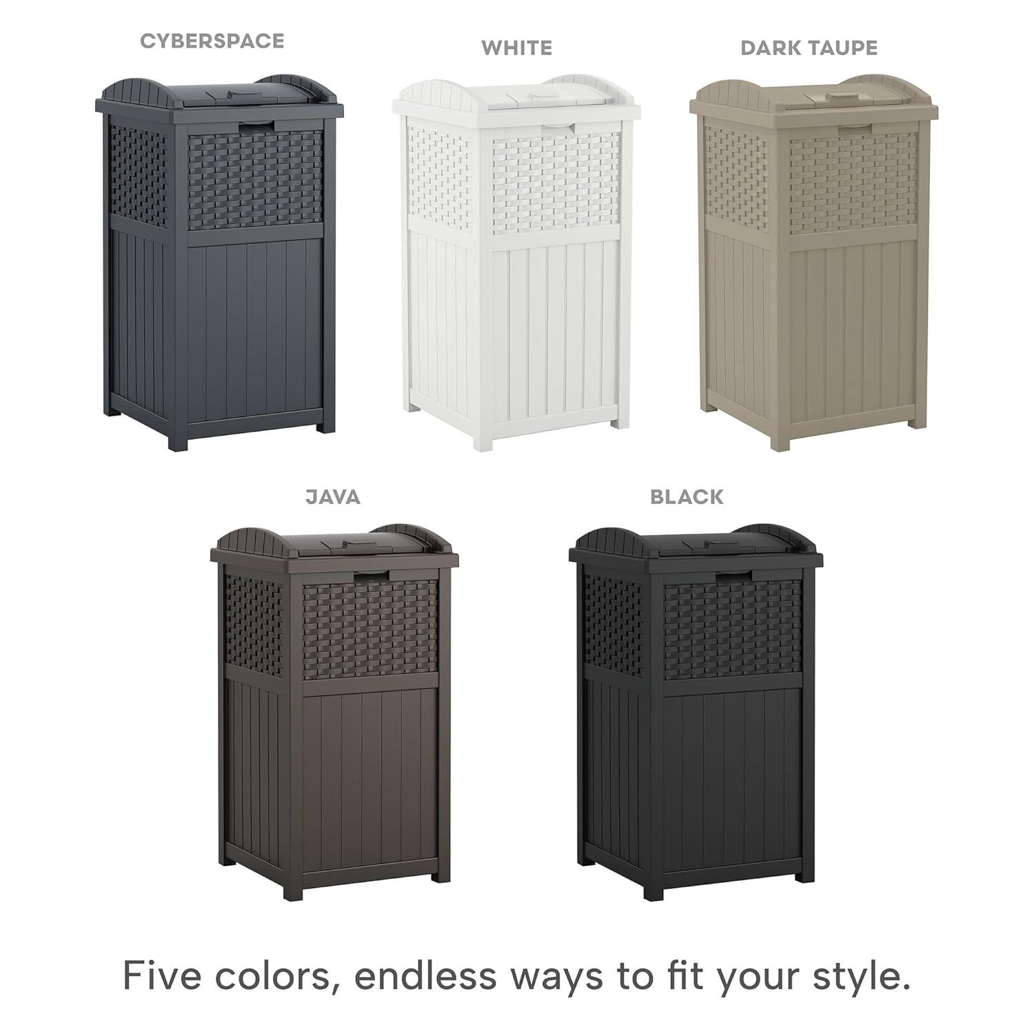 Suncast Suncast 33 Gallon Manual Lift Trash Hideaway Container