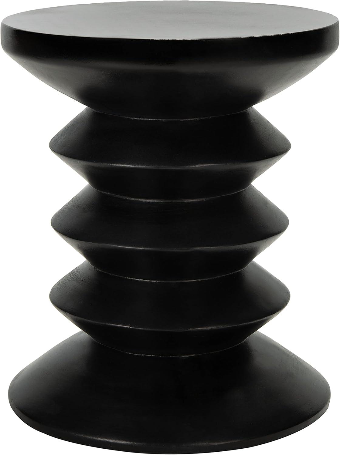 Benaya Concrete Accent Stool - Indoor/Outdoor - VNN1032 - Black - Safavieh