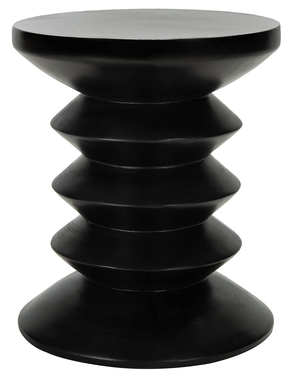Benaya Concrete Accent Stool - Indoor/Outdoor - VNN1032 - Black - Safavieh