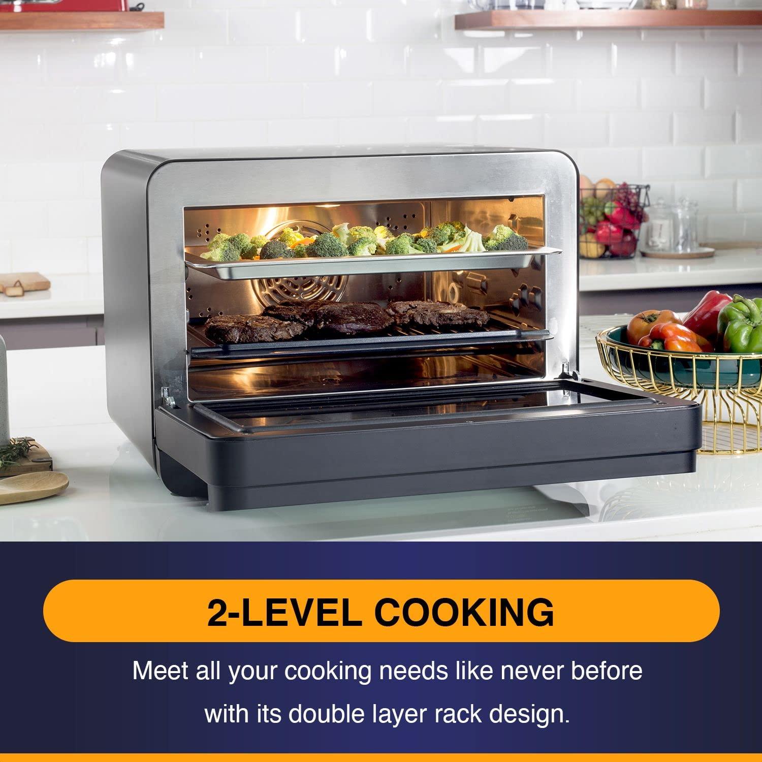 Baumann Living Mutlifunction Air Fryer Steam Oven Convection Countertop All-inOne Appliance