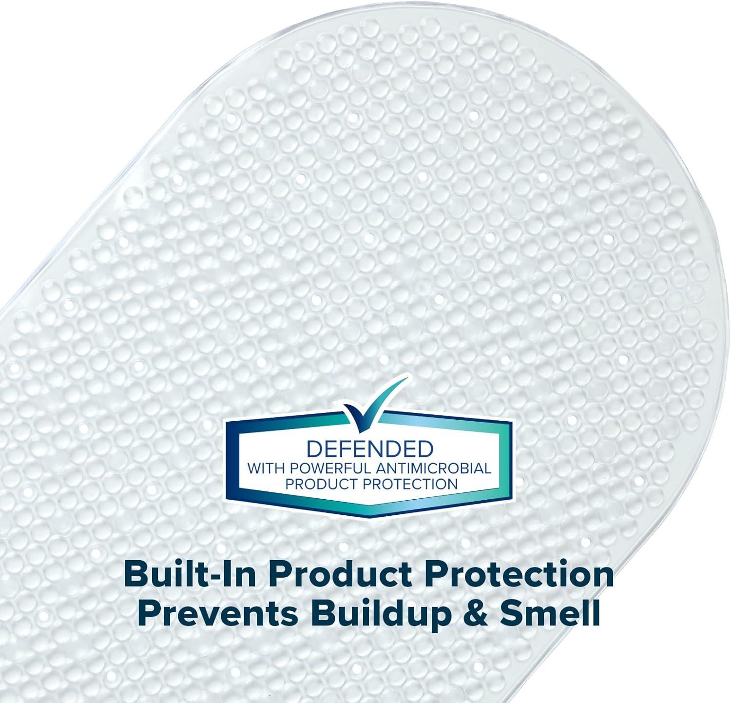 SlipX Solutions Clear Vinyl Non-Slip Bath Mats, 15" x 35"