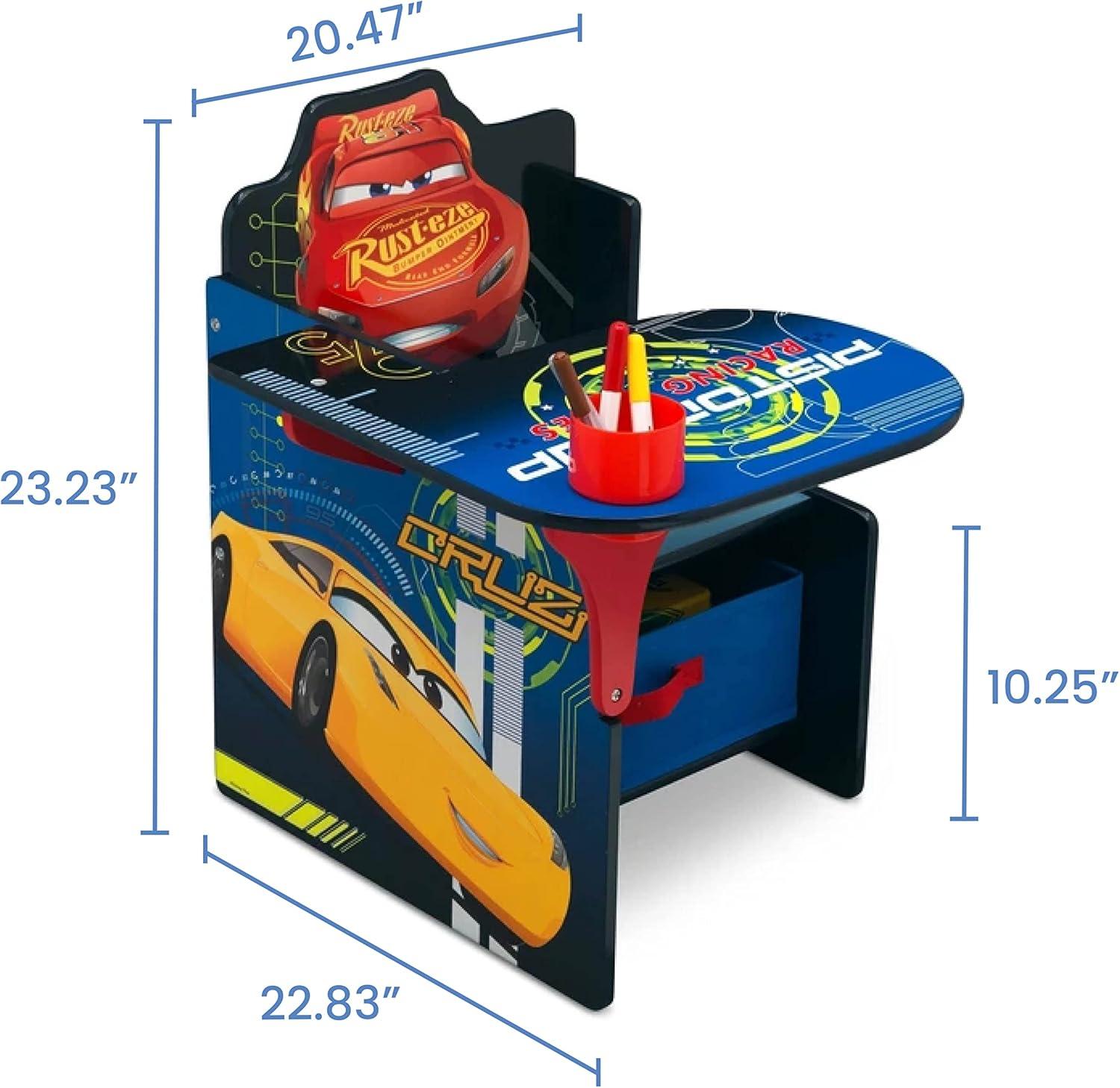 Disney/Pixar Cars Kids Chair Desk with Storage Compartment