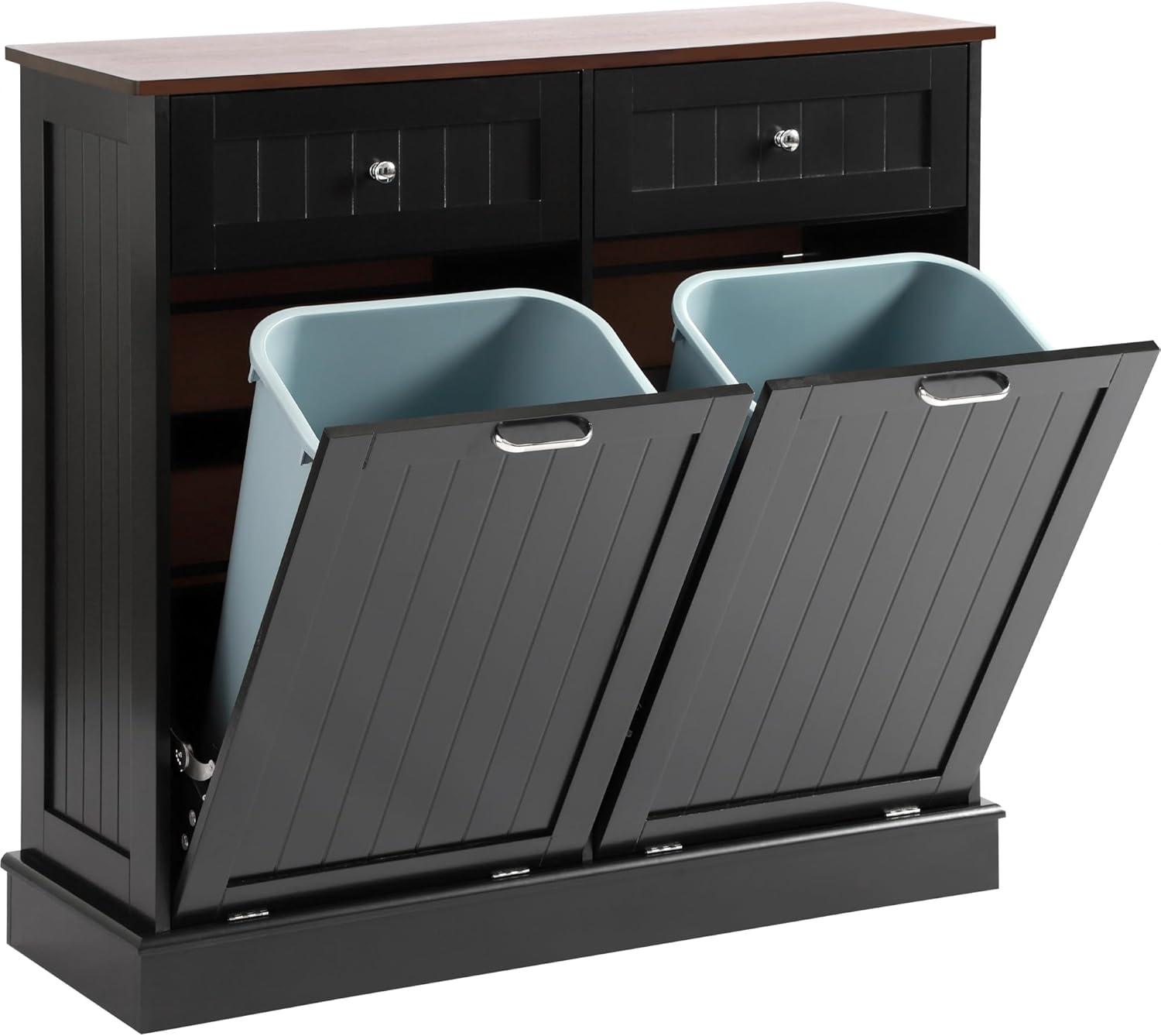 Double Tilt Out Trash Kitchen Cabinet