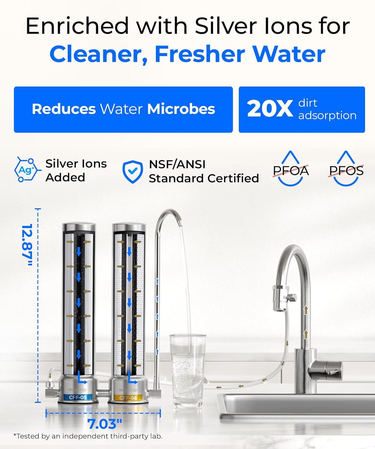 Stainless Steel Countertop Filter System, Faucet Water Filter