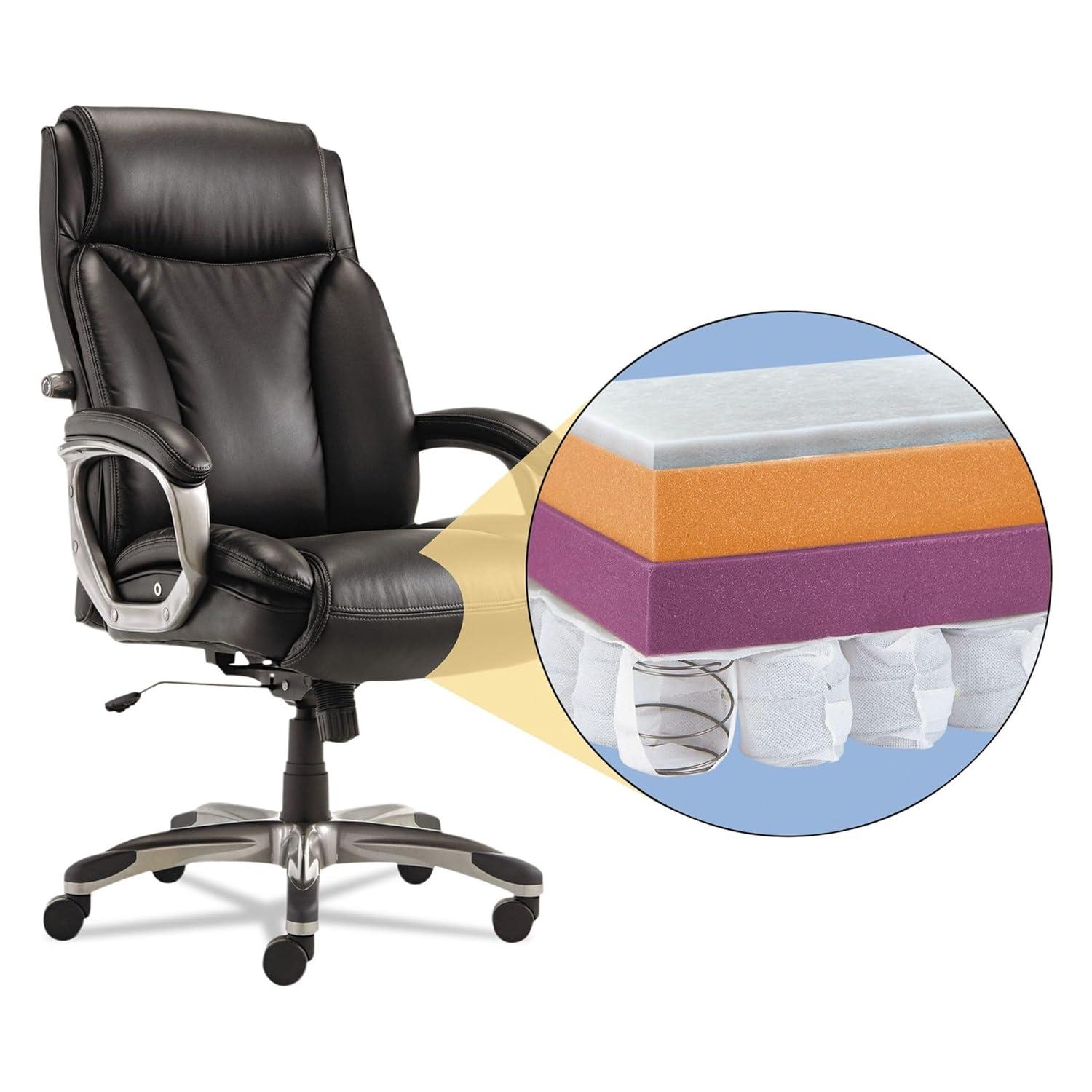 Alera Office Desk Chair, High-Back, Black/Graphite
