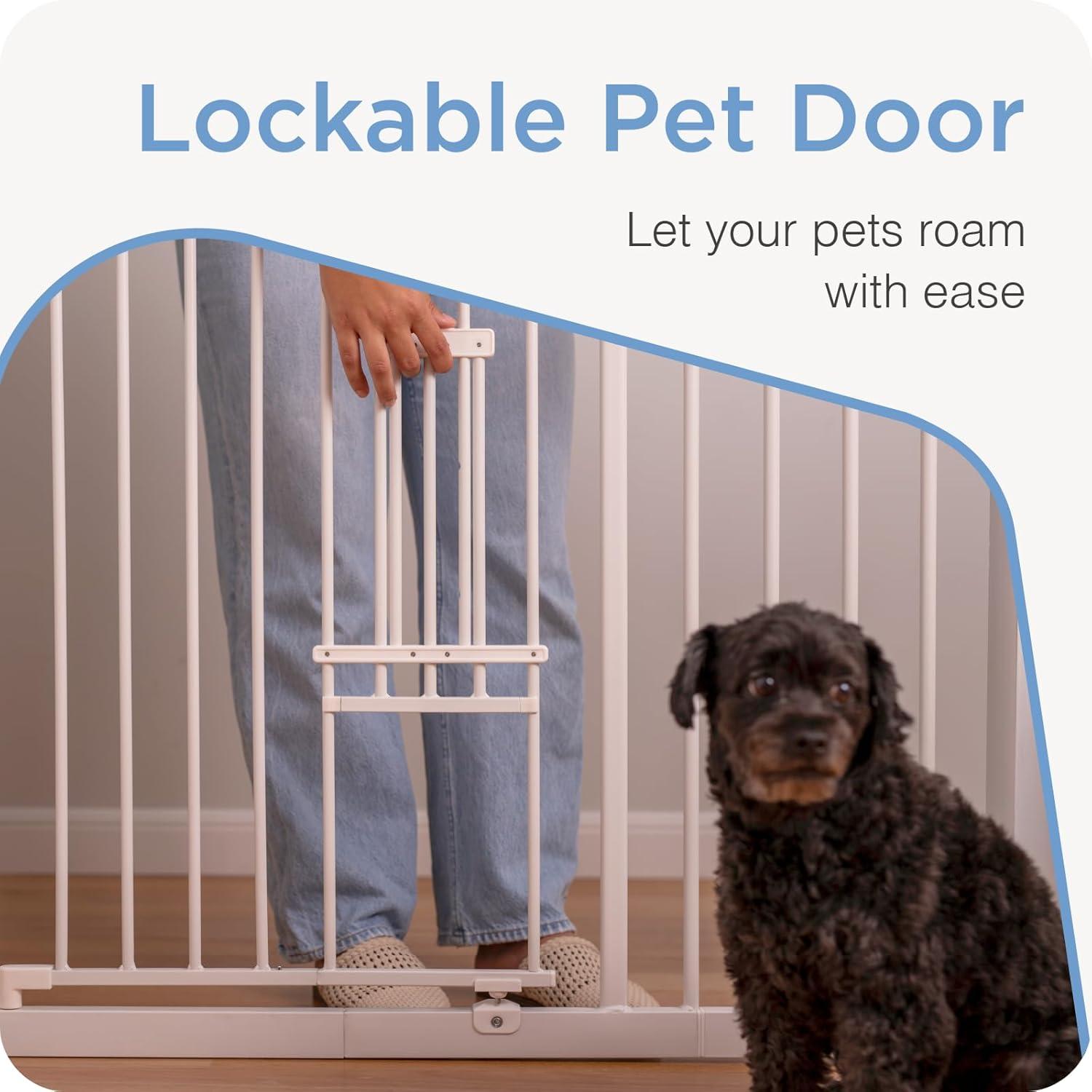 Perma Child Safety, 28.7" - 44" x 30" Extra Wide Easy Fit Metal Pet Gate