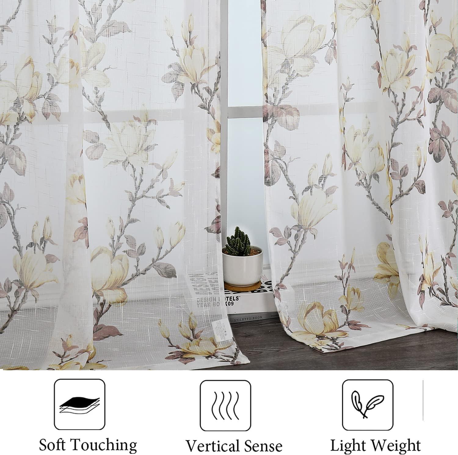 Ettine Polyester Semi Sheer Curtain Pair