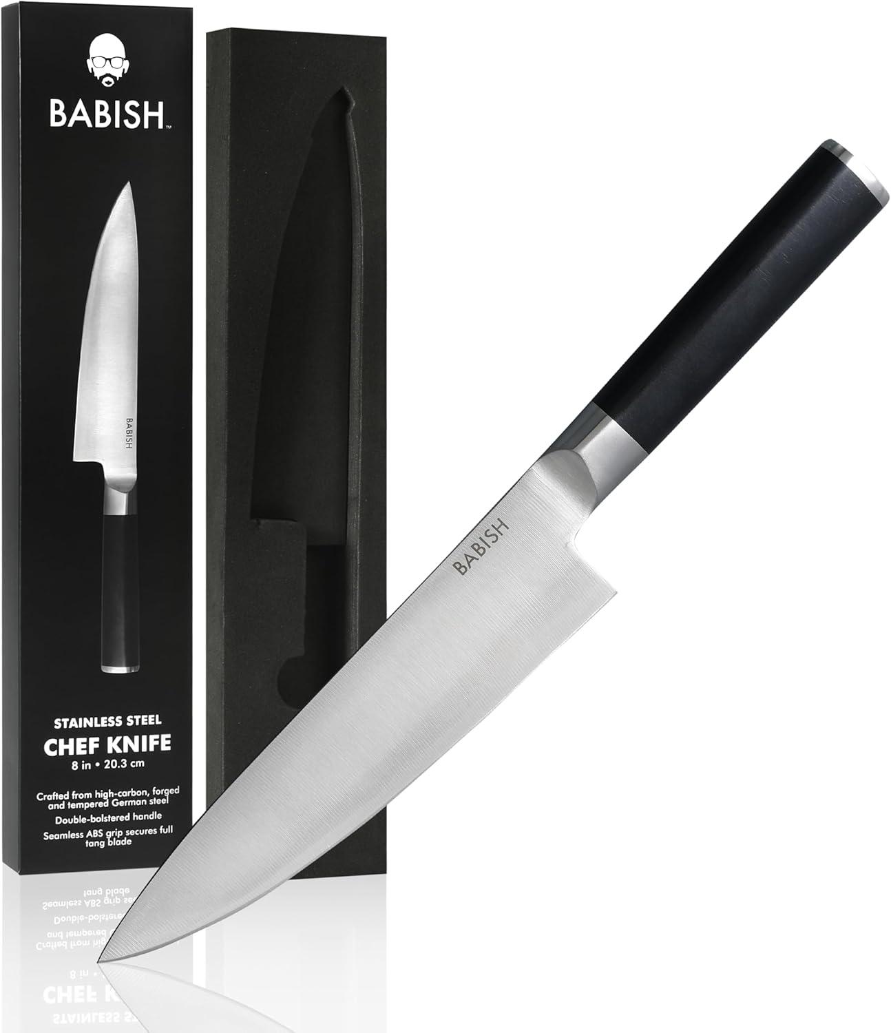 Babish 8-Inch Stainless Steel Chef Knife with ABS Handle