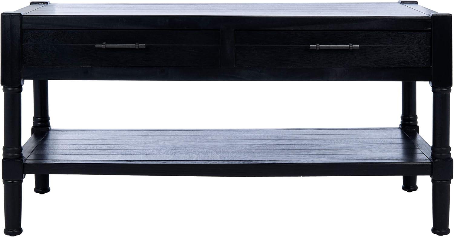 SAFAVIEH Filbert Solid 2 Drawer Coffee Table, Black