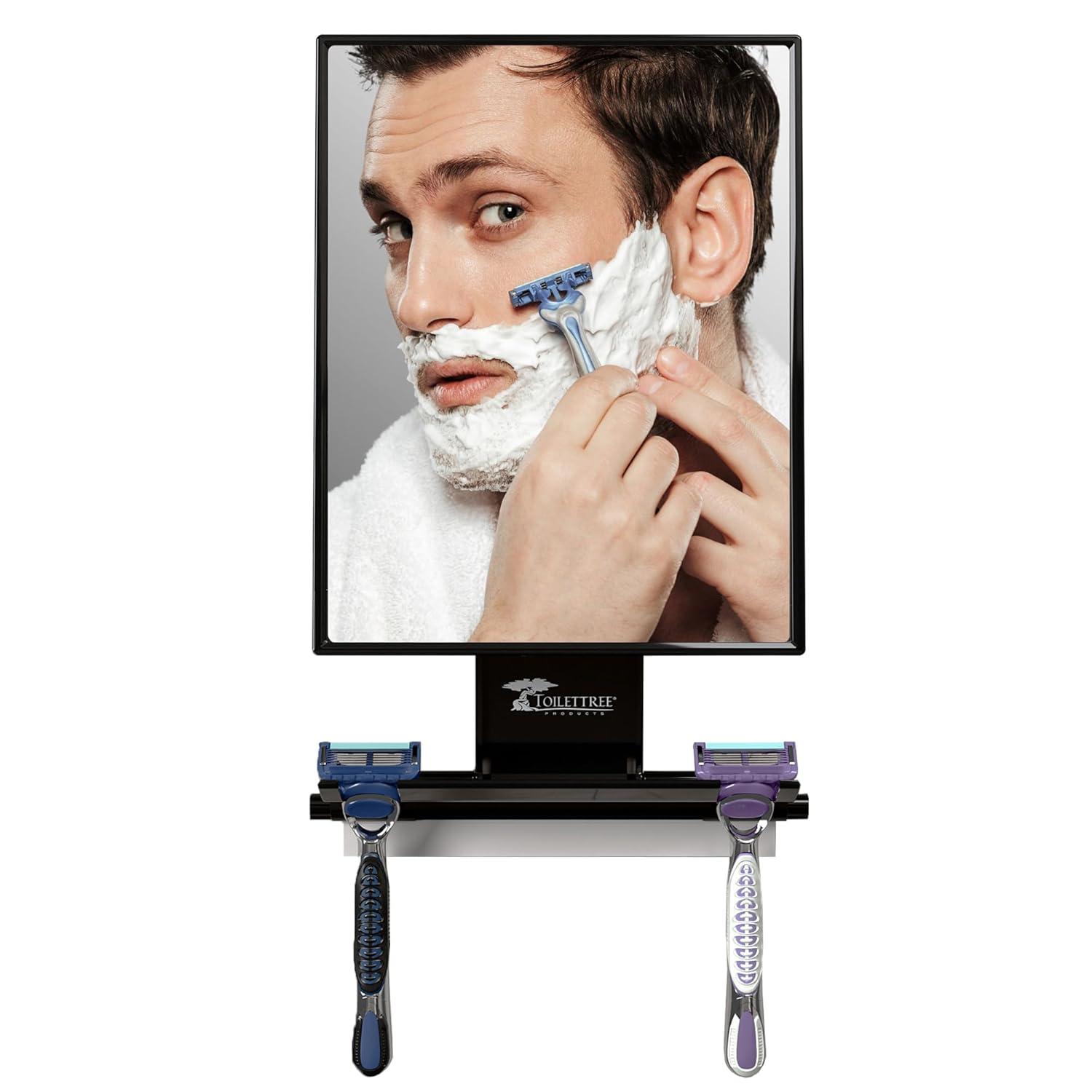 ToiletTree Products Fogless Shower Mirror with Squeegee, Adjustable Shaving Mirror