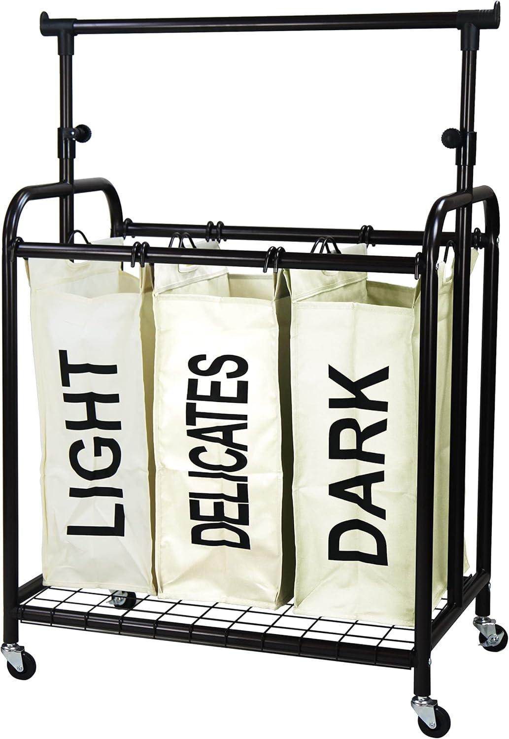 Rebrilliant Metal Rolling Laundry Sorter with Handles