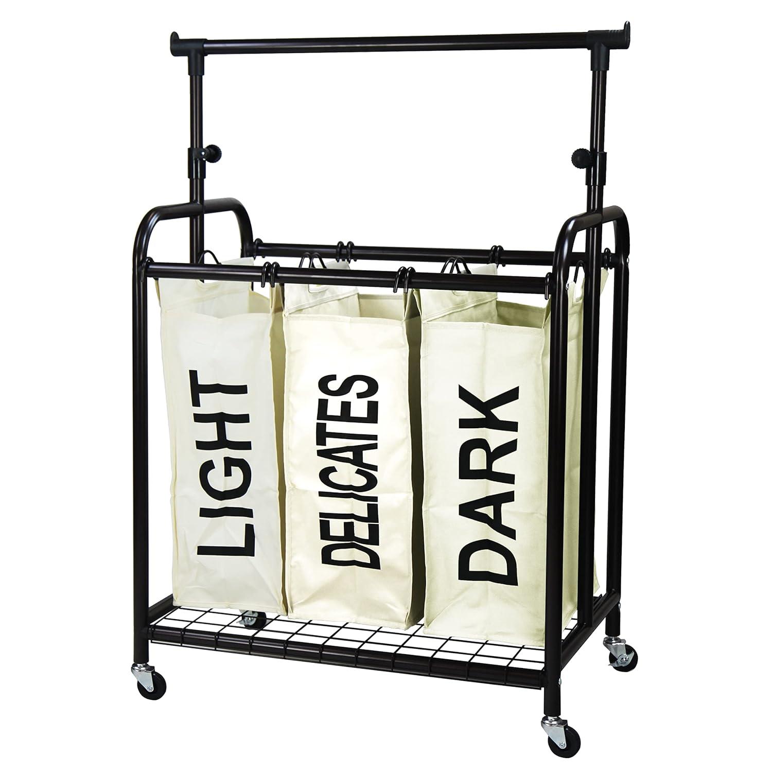Rebrilliant Metal Rolling Laundry Sorter with Handles
