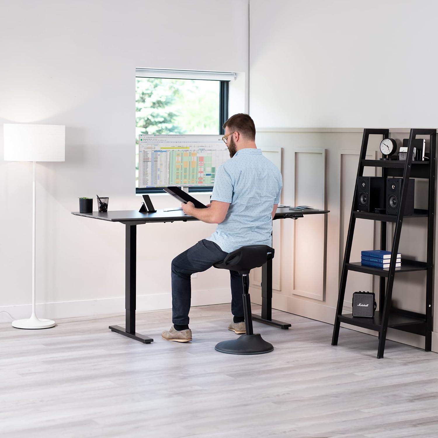 VIVO Ergonomic Height Adjustable Perch Stool for Home and Office