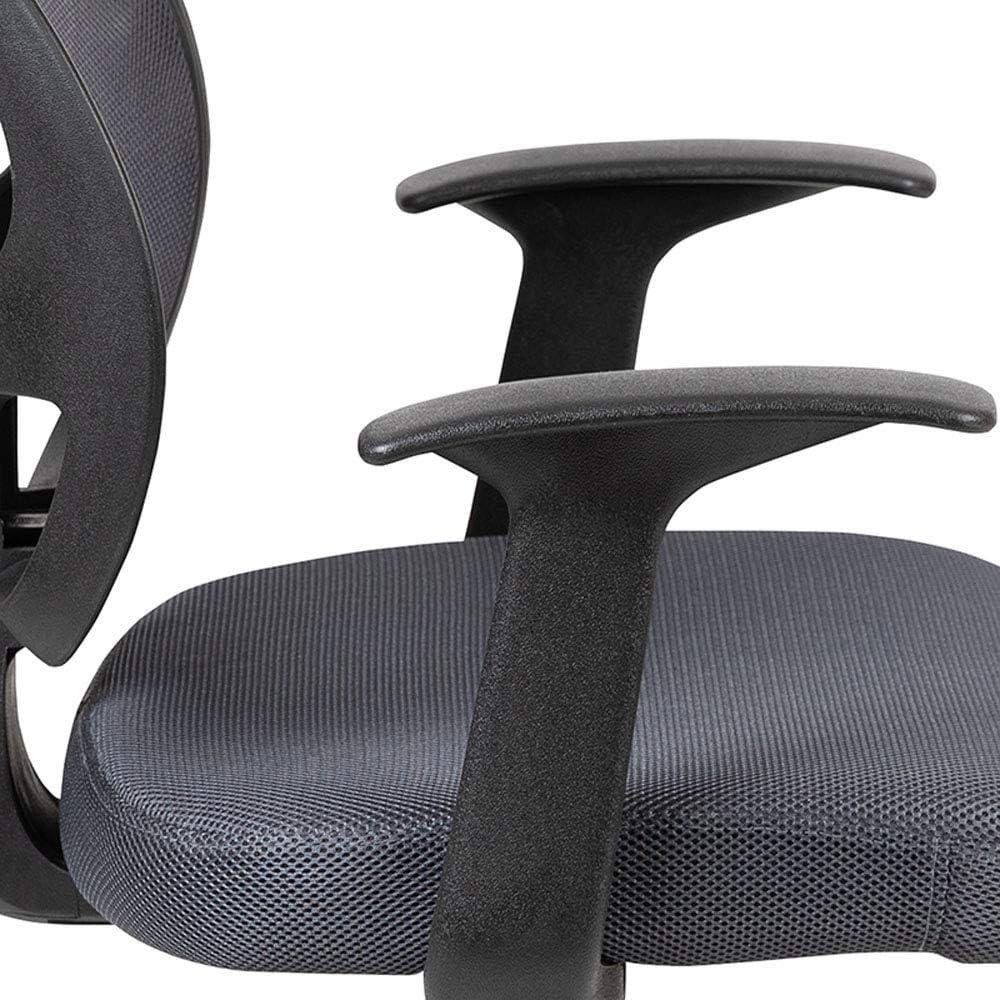 Mid-Back Mesh Swivel Ergonomic Task Office Chair - Arms