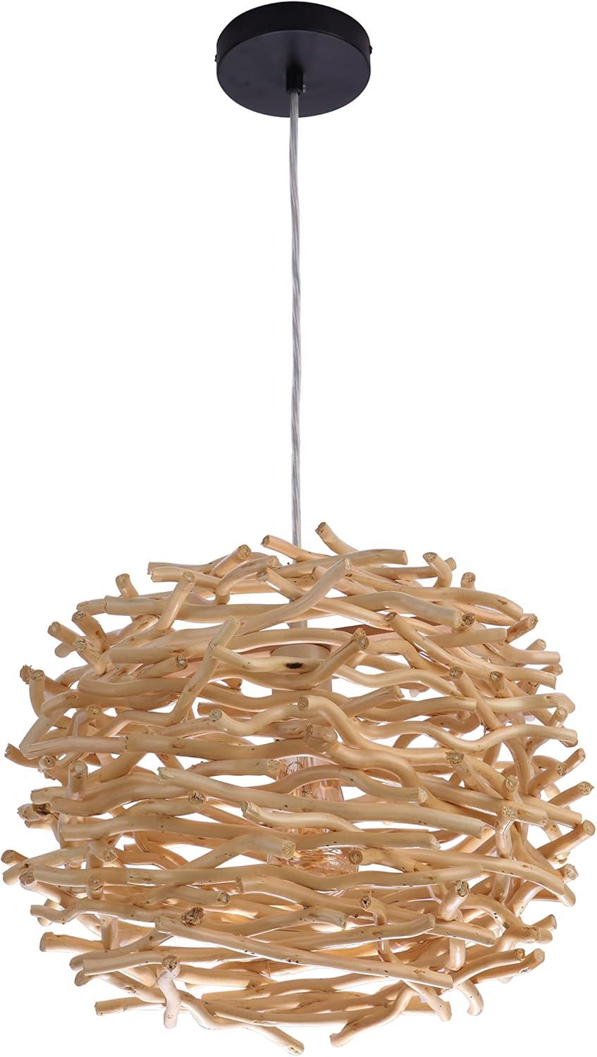 Craftmade 1 - Light Natural/Black Geometric Pendant