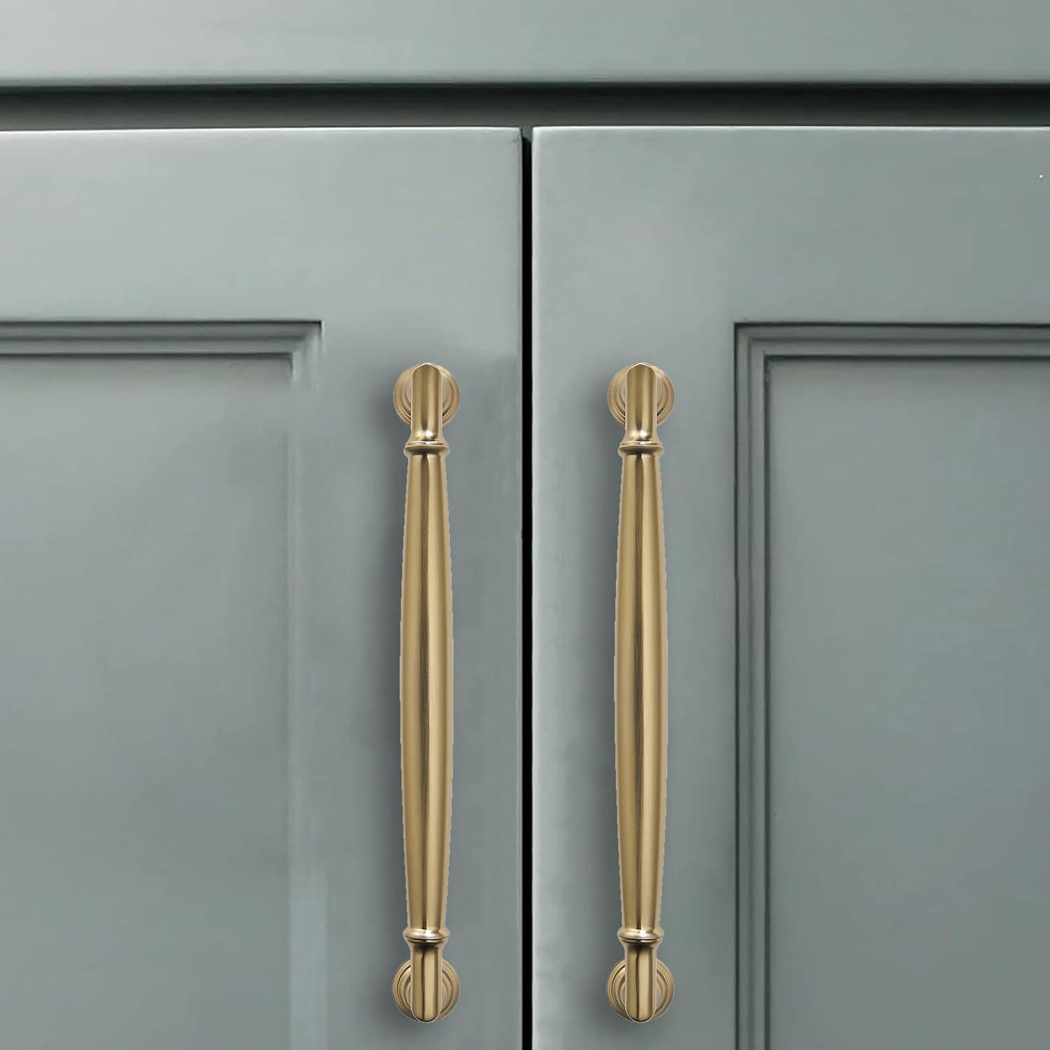 Williamsburg Kitchen Cabinet Handles, Solid Core Drawer Pulls for Cabinet Doors, 3-3/4 Inch (96mm)
