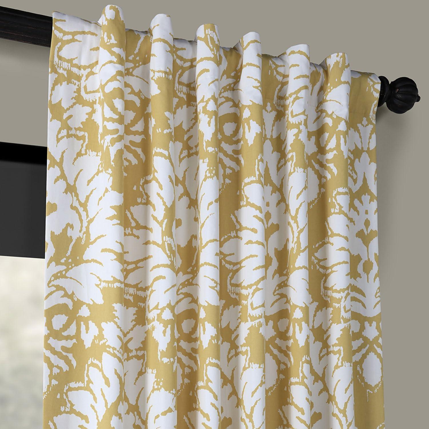 Lacuna Sun Printed Cotton Twill Curtain (1 Panel), Lacuna Sun, 50W X 108L