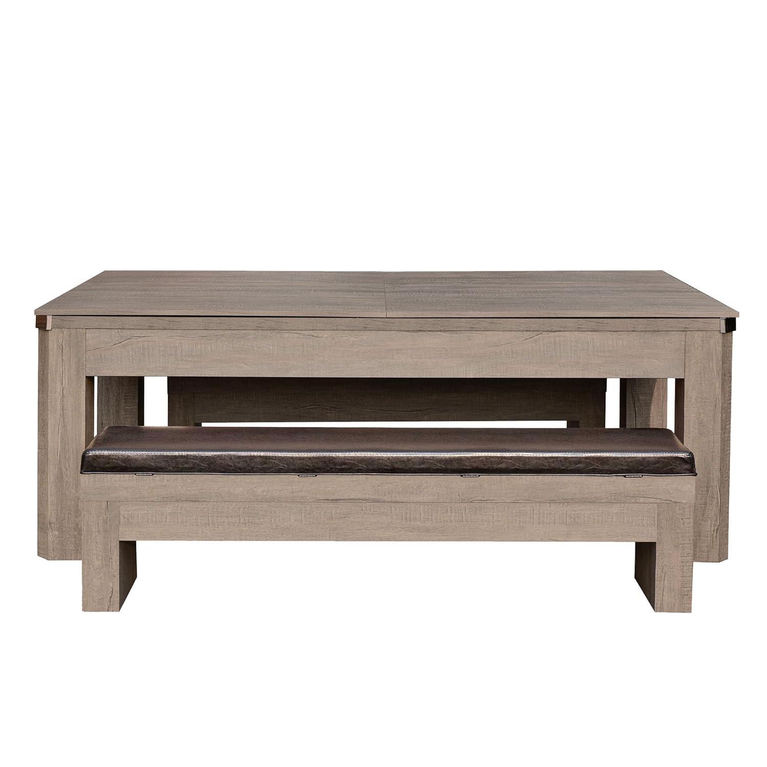 Hathaway Games Hathaway Newport Stylish 7 Ft Multi Game Pool Table Combo with Dining Top and Ping Pong – Includes Benches for Home Storage and Accessories