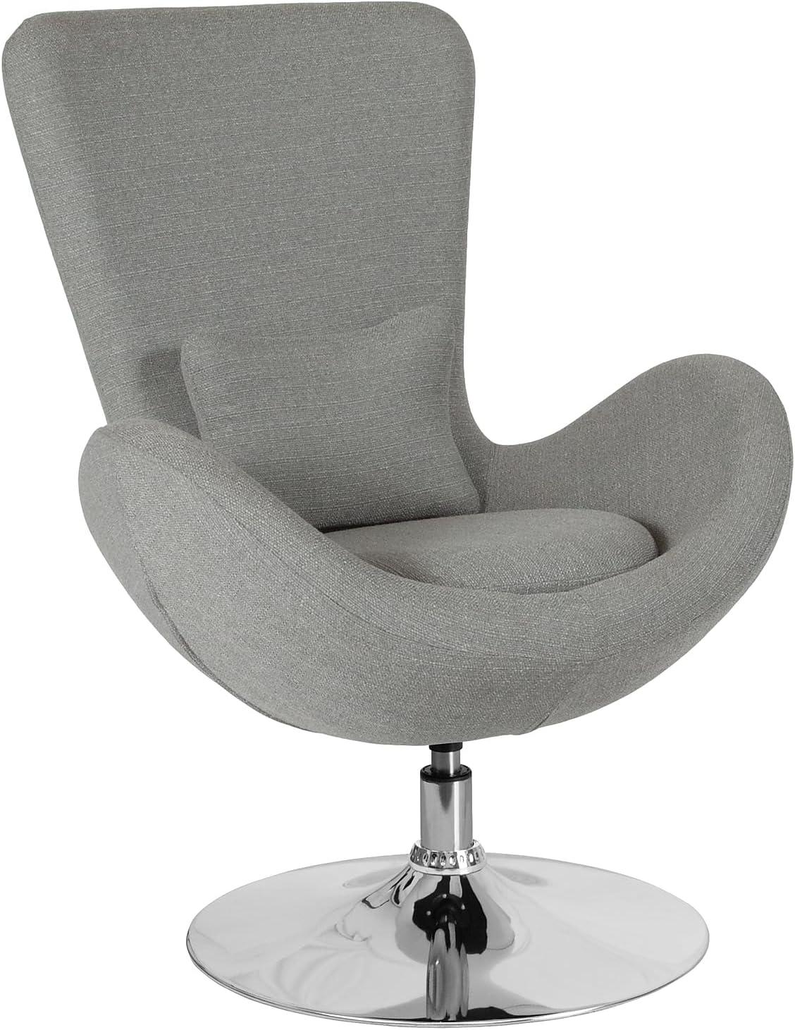 Flash Furniture Egg Series Side Reception Chair with Bowed Seat