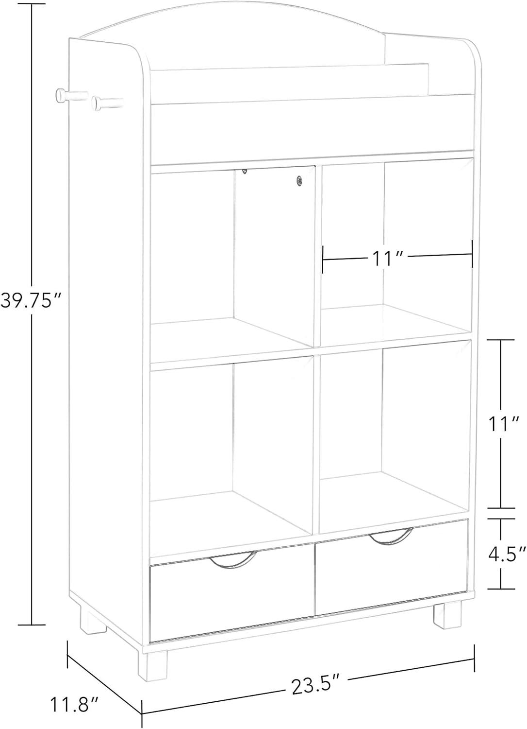 Kids' Book Nook Collection Cubby Storage Cabinet and Bookrack with 2 Bins - RiverRidge