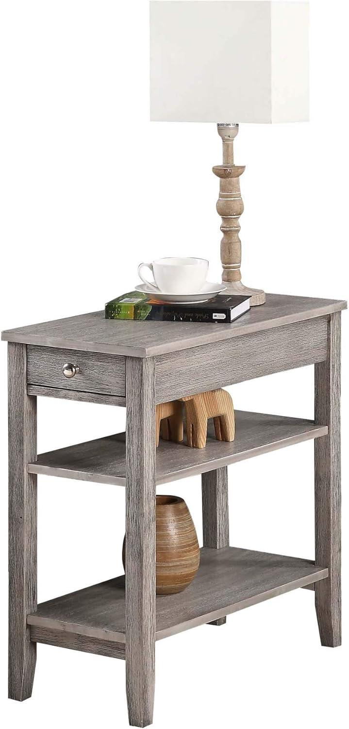 Convenience Concepts American Heritage Three Tier End Table with Drawer, Multiple Colors