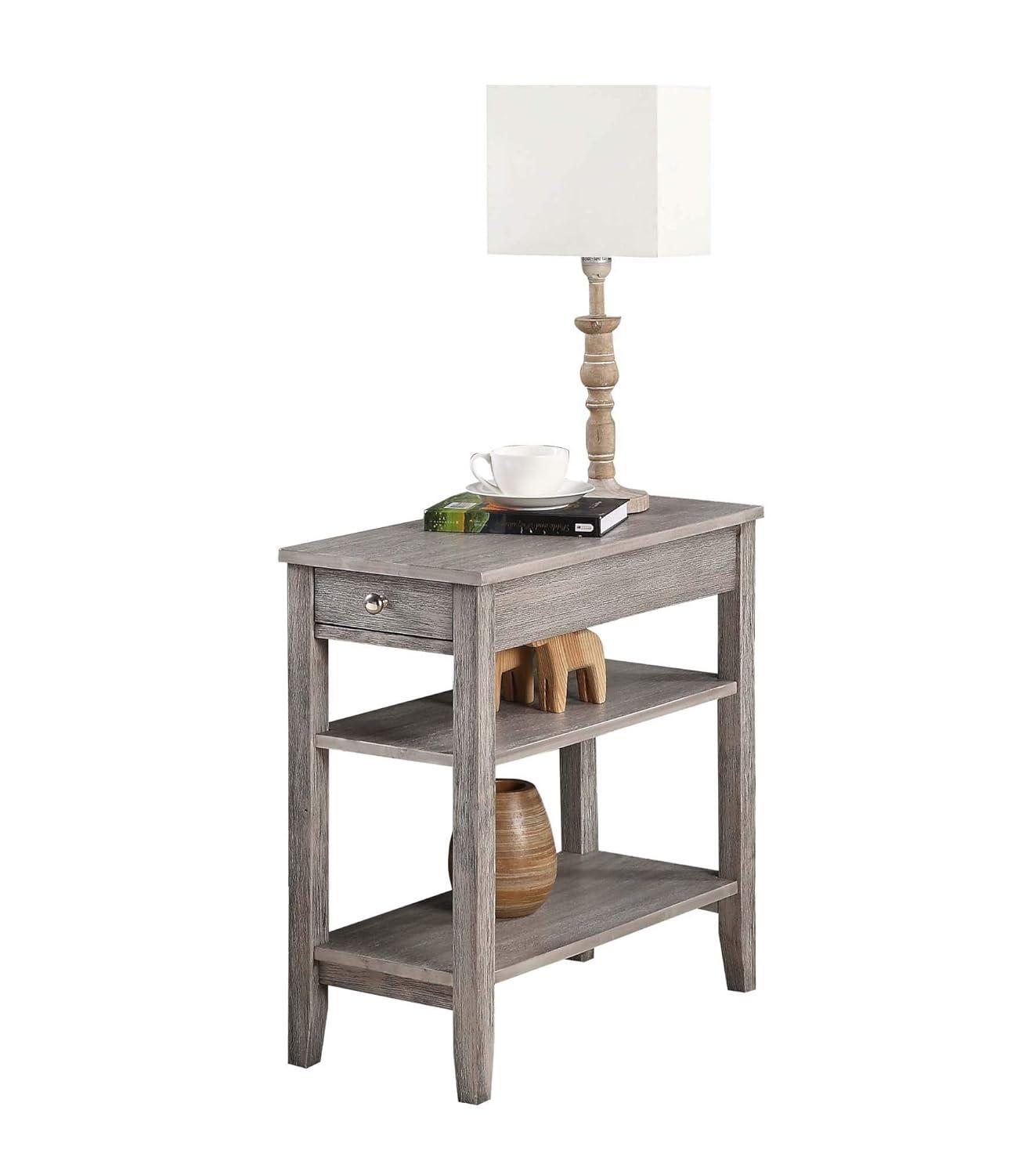 Convenience Concepts American Heritage Three Tier End Table with Drawer, Multiple Colors