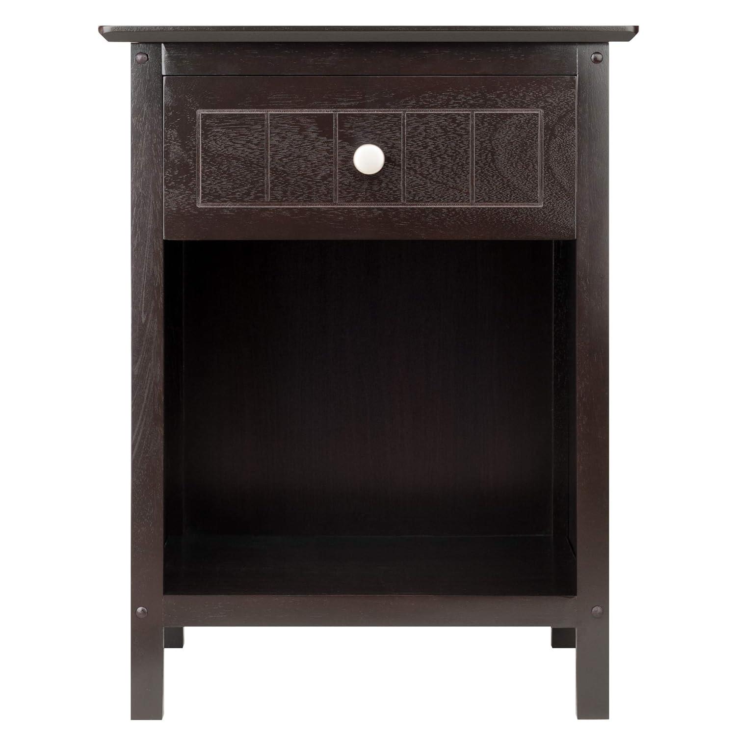 Blair Accent Table Coffee Finish - Winsome: End Table, Bedside, Home Office Storage