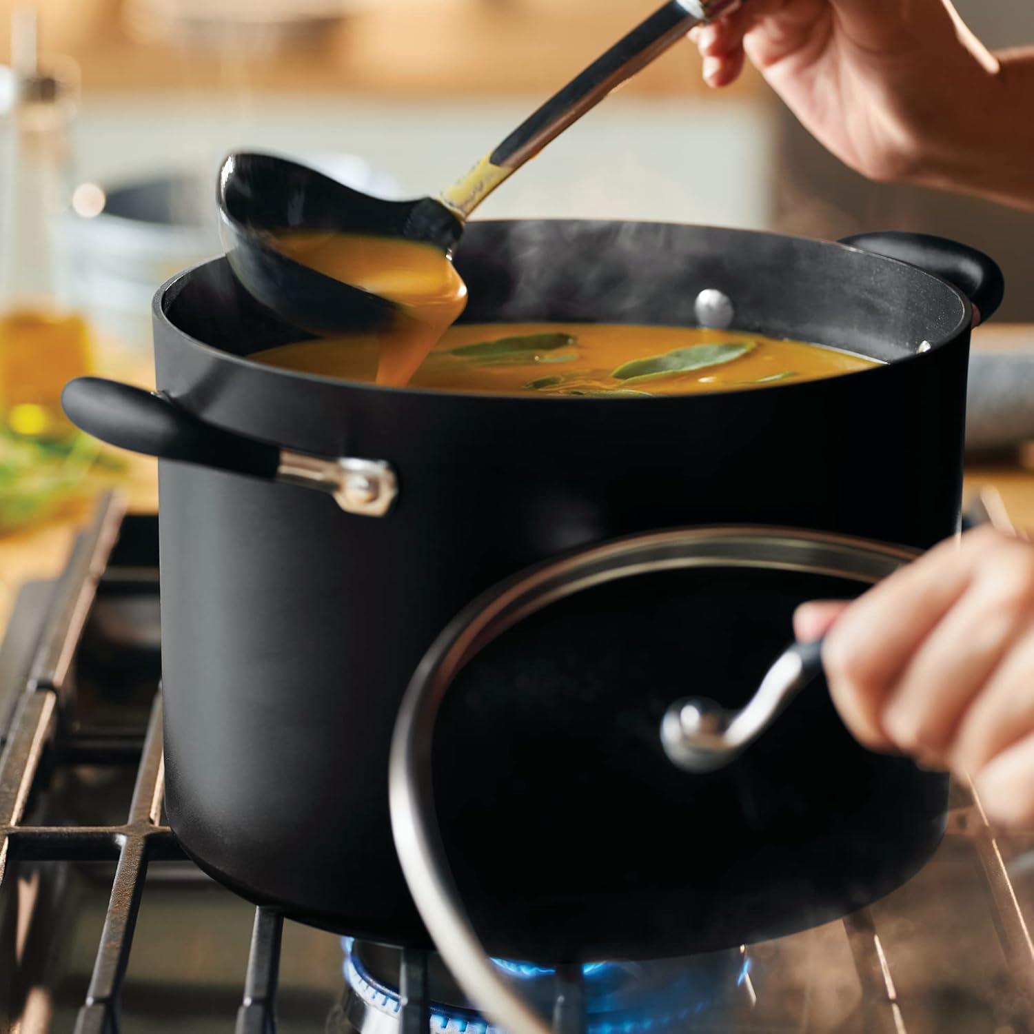 Anolon Anolon Advanced Home Hard Anodized Nonstick Stockpot With Lid, 10 Quart