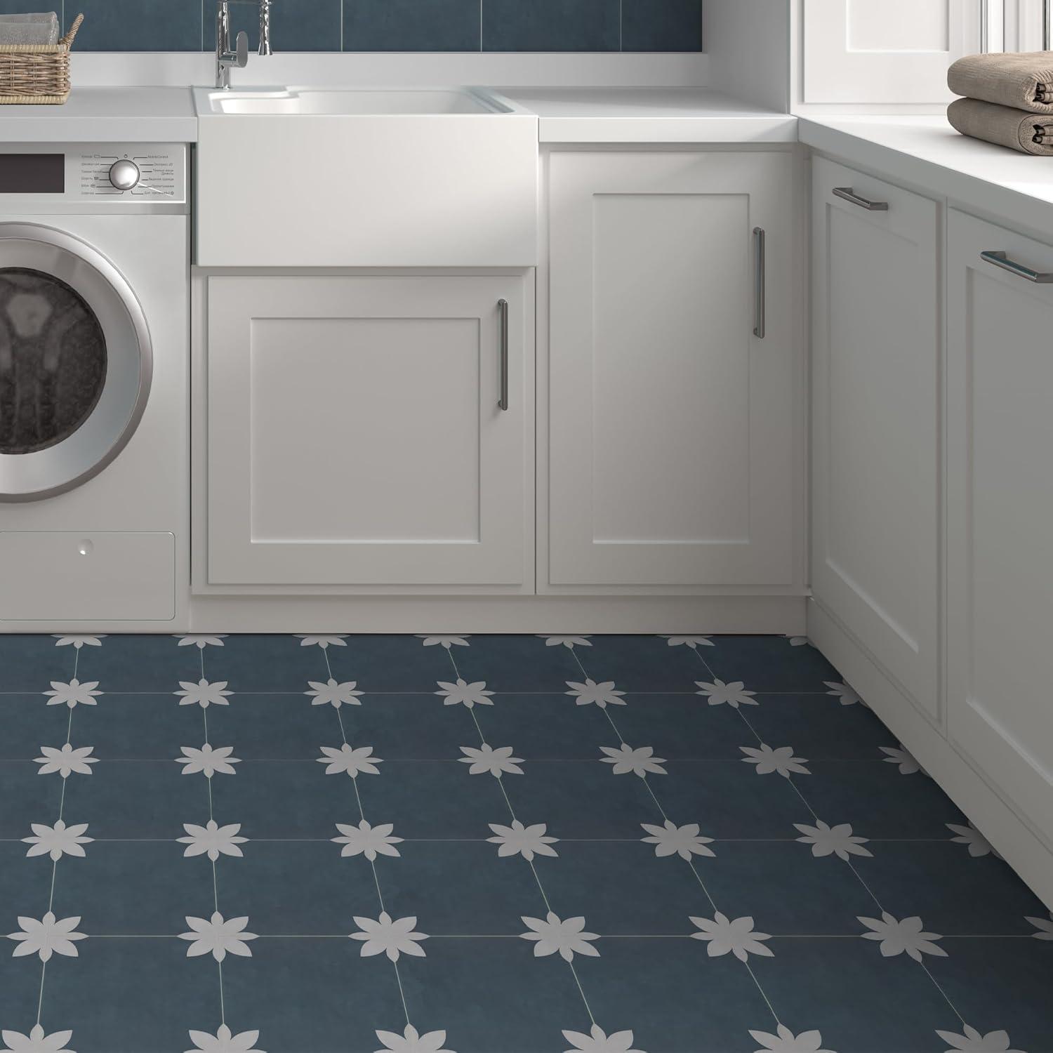 9'' x 9'' x 4mm SPC Peel & Stick Floor Tile Luxury Vinyl Flooring
